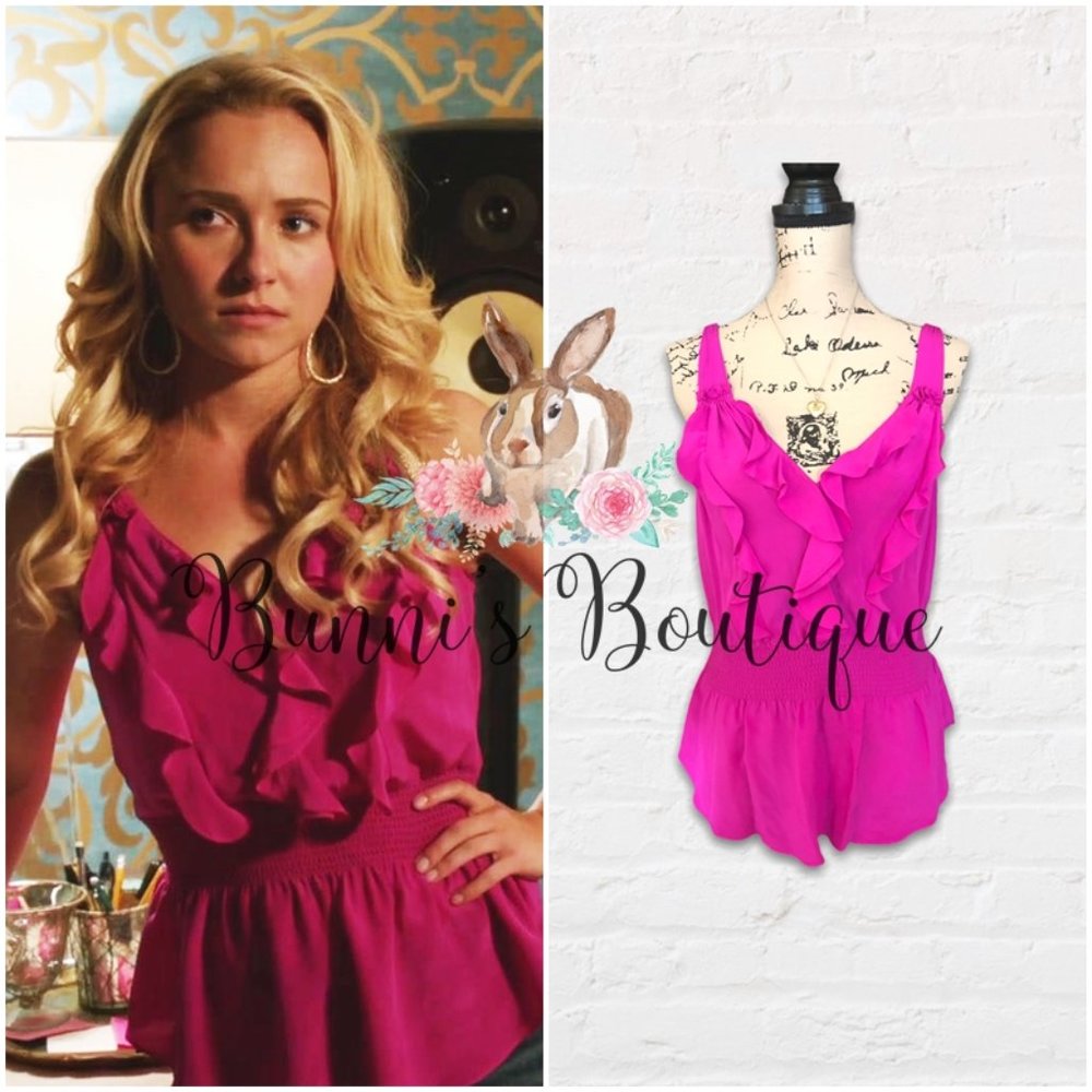 Juliette Barnes' Rebecca Taylor Ruffle Peplum Top